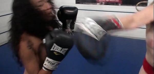  Interracial Foxy Boxing Topless